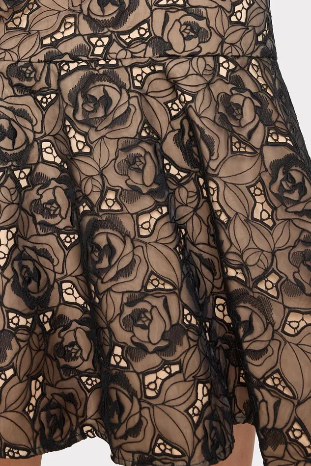 Women Dresses Milly Tahlia Rose Mesh Embroidered Dress Black Women Dresses Milly Tahlia Rose Mesh Embroidered Dress Black