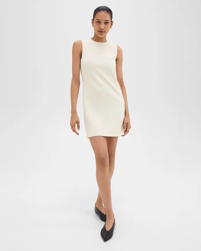 Women Dresses Theory Shift Dress In Admiral Crepe Rice