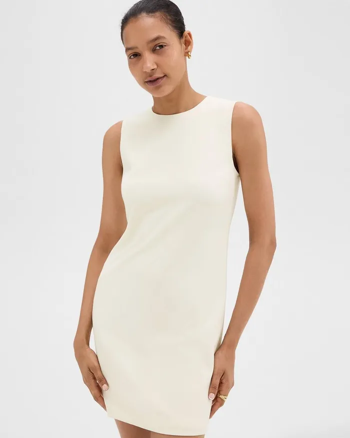 Women Dresses Theory Shift Dress In Admiral Crepe Rice
