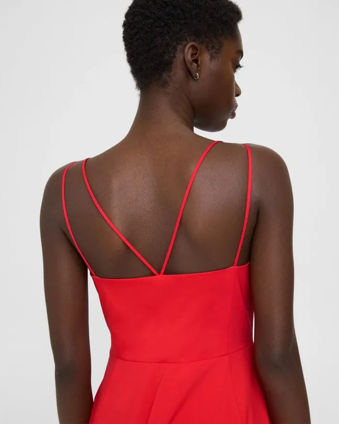 Women Dresses Theory Square Neck Dress In Good Cotton Grenadine