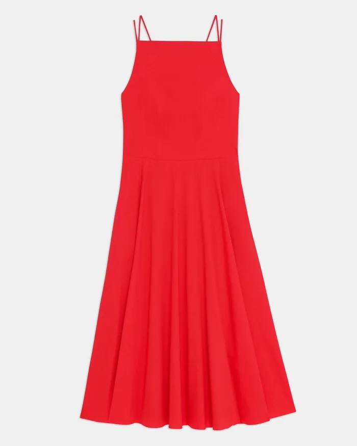 Women Dresses Theory Square Neck Dress In Good Cotton Grenadine