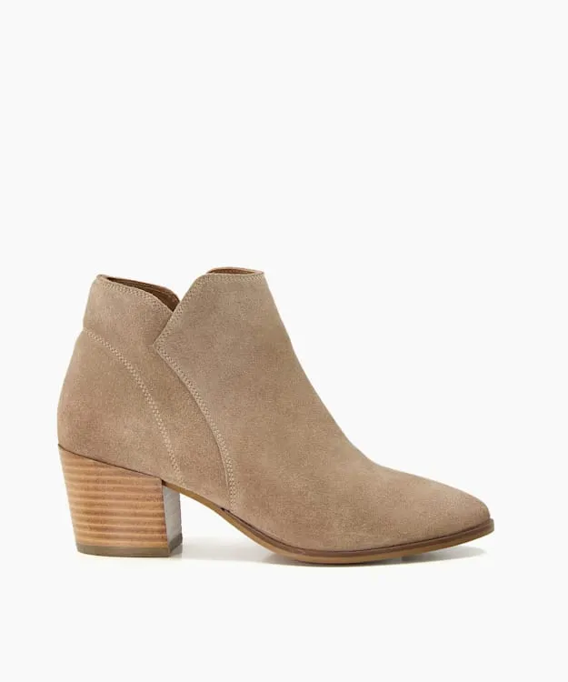 Women Dune London Ankle Boots Heeled Suede Ankle Boots Neutral