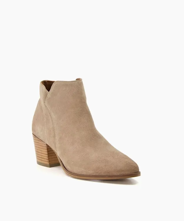 Women Dune London Ankle Boots Heeled Suede Ankle Boots Neutral
