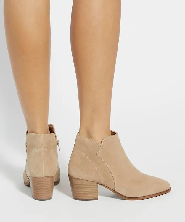 Women Dune London Ankle Boots Heeled Suede Ankle Boots Neutral