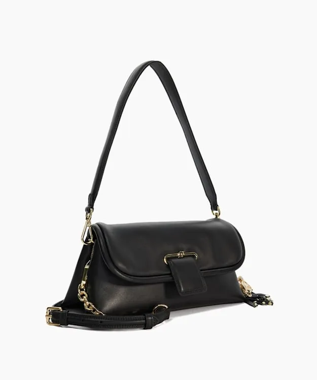 Women Dune London Crossbody Bags Leather Shoulder Bag Black Leather