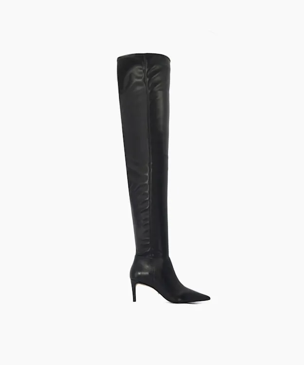 Women Dune London Over The Knee Boots Pointed Toe OverTheKnee Boots Black