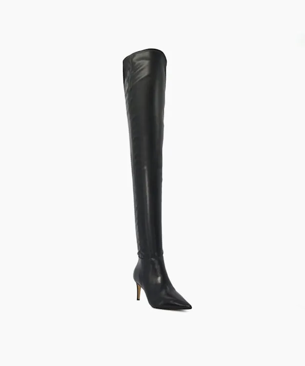 Women Dune London Over The Knee Boots Pointed Toe OverTheKnee Boots Black