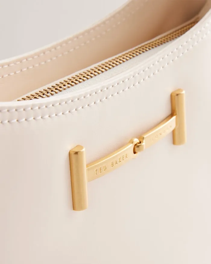Women EDALLI 8211 Leather Snaffle Bar Shoulder Bag Ivory Ted Baker Leather Bags Women EDALLI 8211 Leather Snaffle Bar Shoulder Bag Ivory Ted Baker Leather Bags