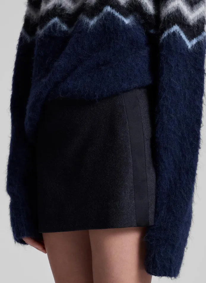 Women Edie Mini Tux Skirt Charcoalblack ALC Bottoms