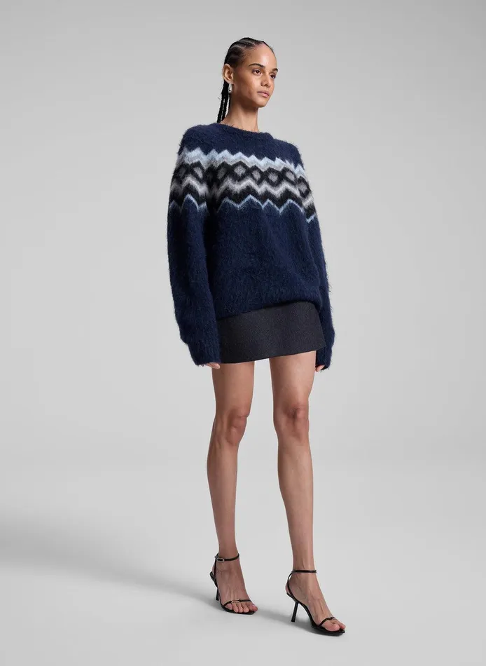 Women Edie Mini Tux Skirt Charcoalblack ALC Bottoms