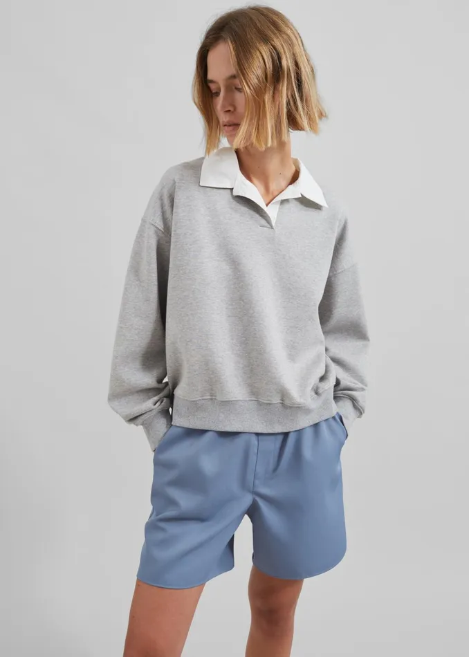 Women Edwin Boxy Sweatshirt 8211 Grey The Frankie Shop Tops