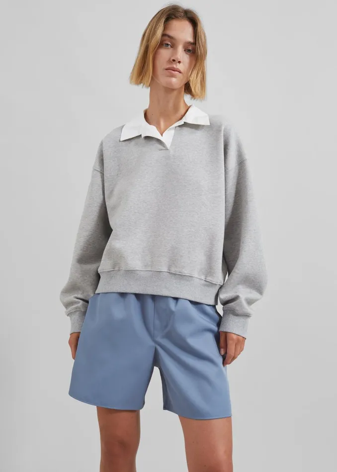 Women Edwin Boxy Sweatshirt 8211 Grey The Frankie Shop Tops