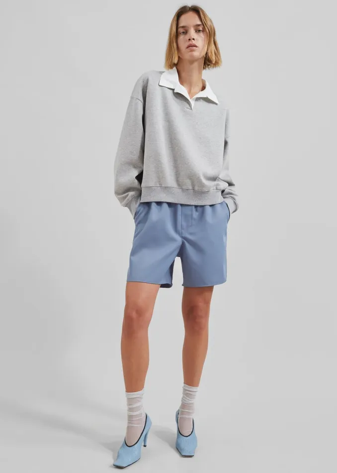 Women Edwin Boxy Sweatshirt 8211 Grey The Frankie Shop Tops