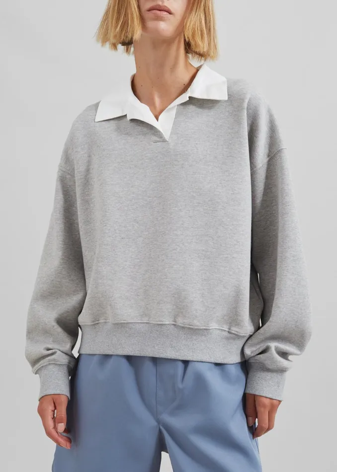 Women Edwin Boxy Sweatshirt 8211 Grey The Frankie Shop Tops
