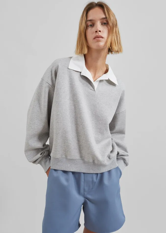 Women Edwin Boxy Sweatshirt 8211 Grey The Frankie Shop Tops