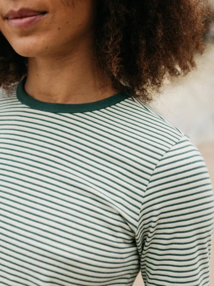 Women Eldon Long Sleeve TShirt Pine Shadowecrutea Green Finisterre Tops and Shirts