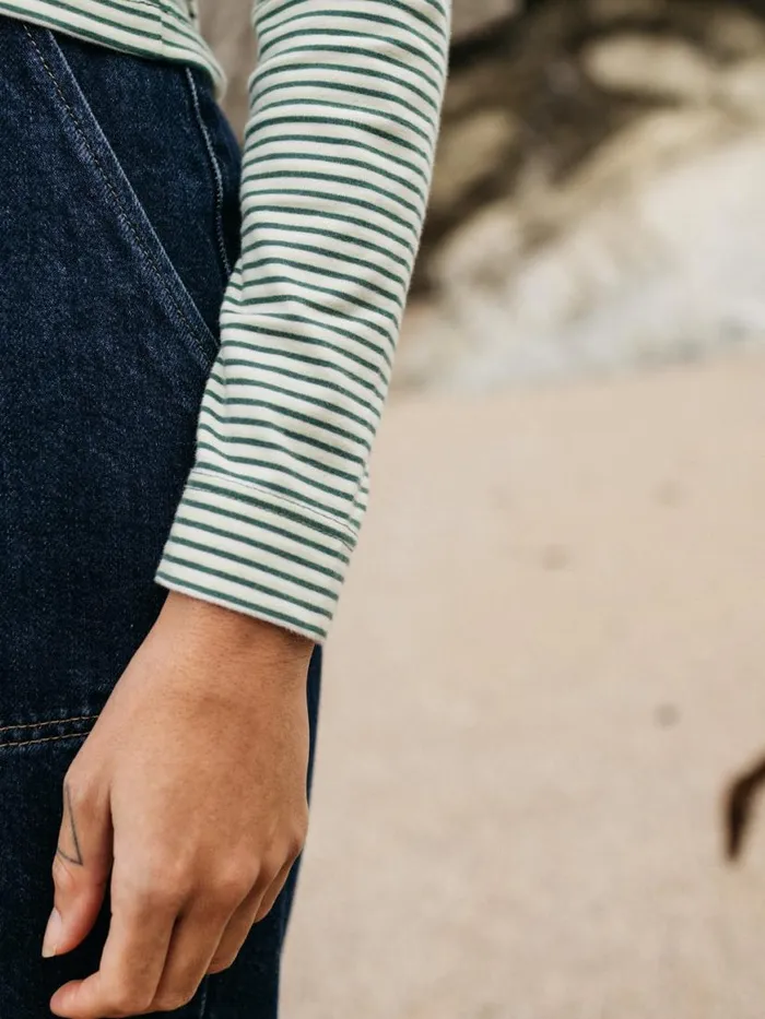 Women Eldon Long Sleeve TShirt Pine Shadowecrutea Green Finisterre Tops and Shirts