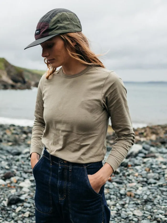 Women Eldon Long Sleeve TShirt Willow Green Finisterre Tops and Shirts