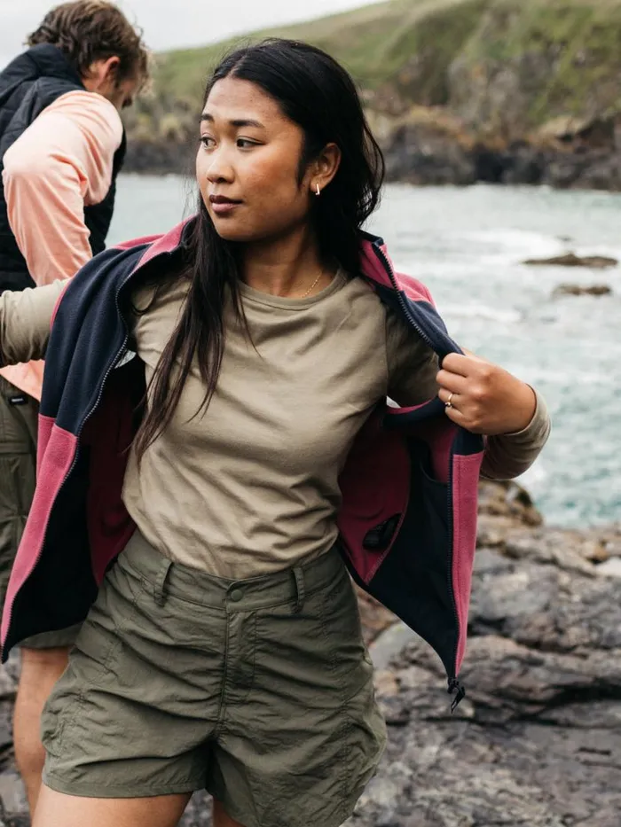 Women Eldon Long Sleeve TShirt Willow Green Finisterre Tops and Shirts