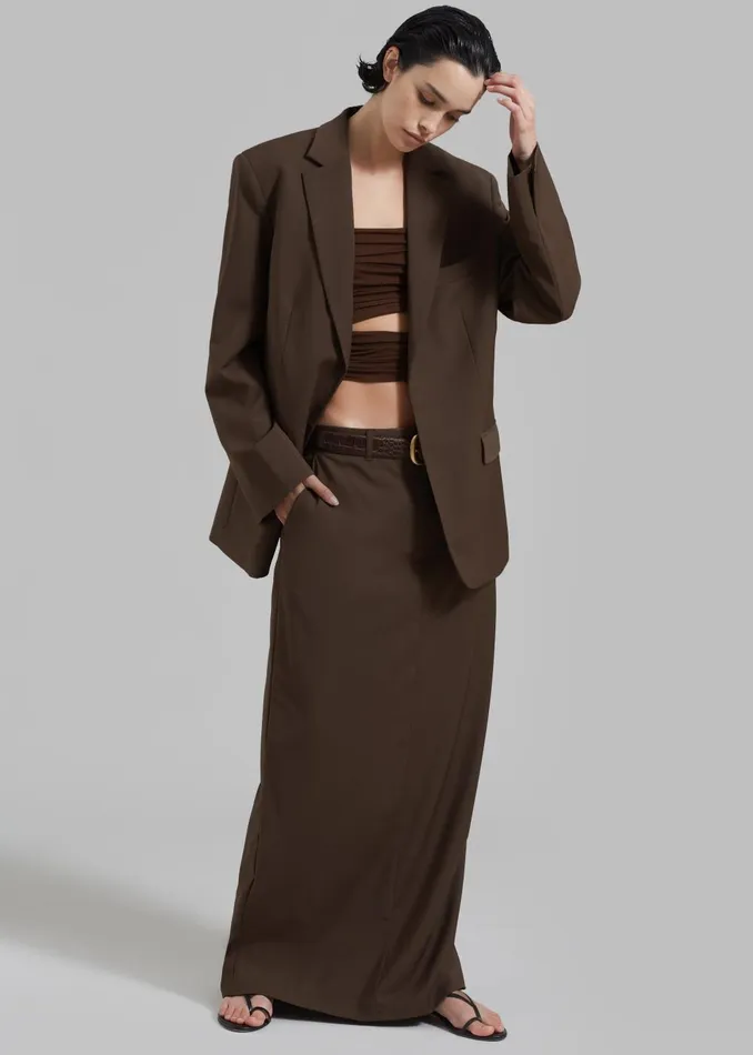 Women Elena Tube Top 8211 Brown The Frankie Shop Tops