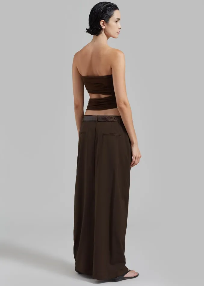 Women Elena Tube Top 8211 Brown The Frankie Shop Tops