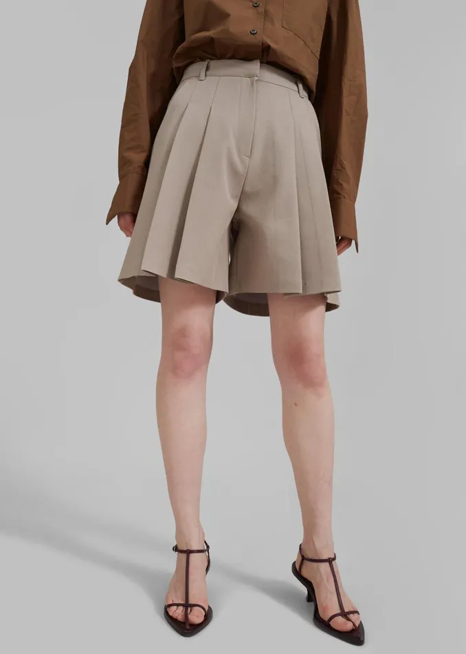 Women Eline Shorts 8211 Beige The Frankie Shop Bottoms