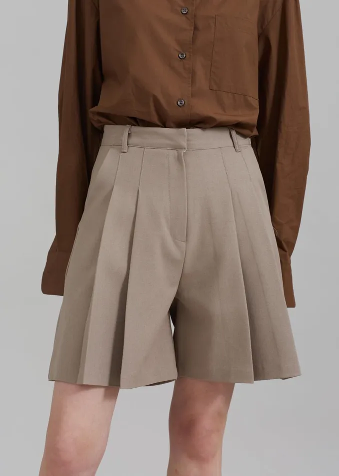 Women Eline Shorts 8211 Beige The Frankie Shop Bottoms