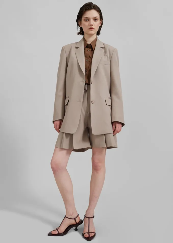 Women Eline Shorts 8211 Beige The Frankie Shop Bottoms