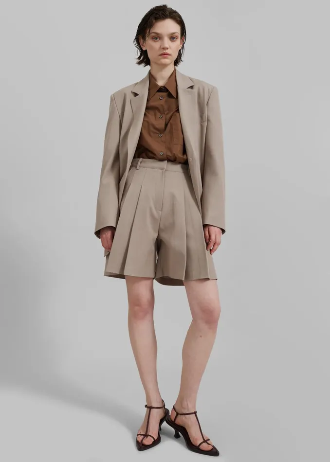 Women Eline Shorts 8211 Beige The Frankie Shop Bottoms