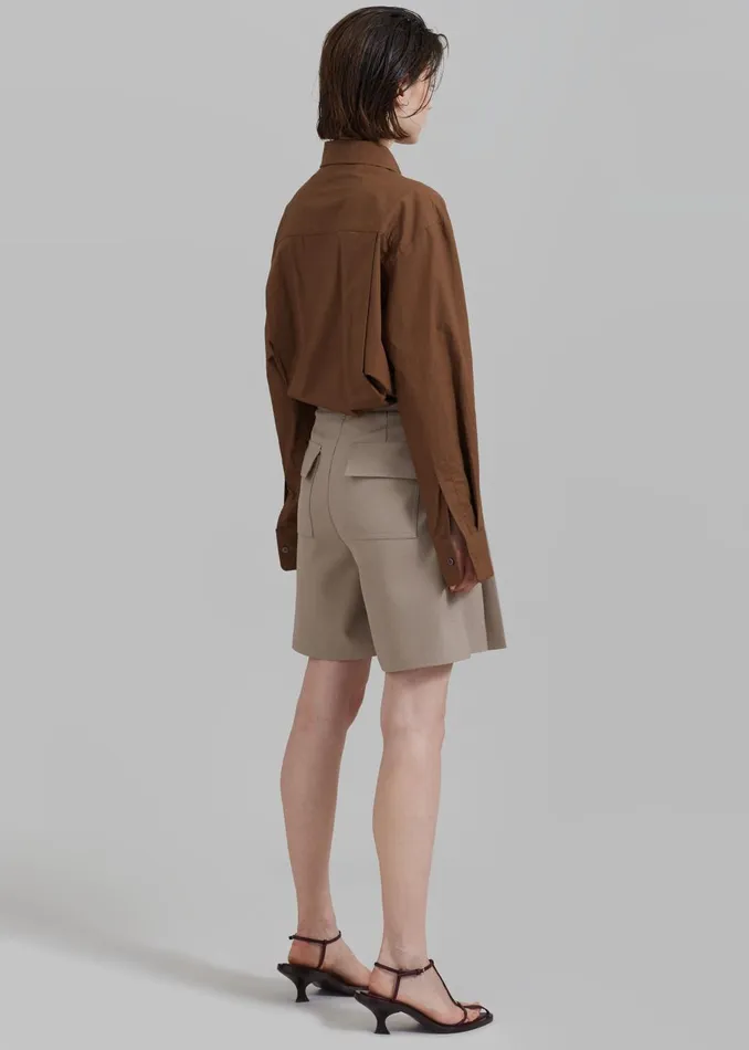 Women Eline Shorts 8211 Beige The Frankie Shop Bottoms
