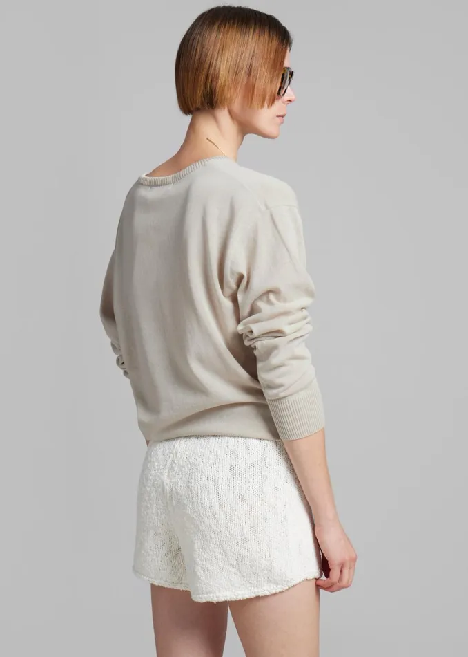 Women Eliora V Neck Sweater 8211 Beige The Frankie Shop Knitwear
