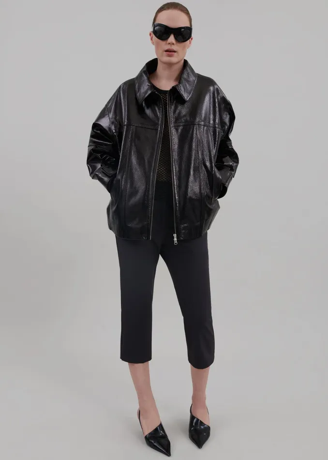 Women Emersyn Capri Pants 8211 Black The Frankie Shop Bottoms