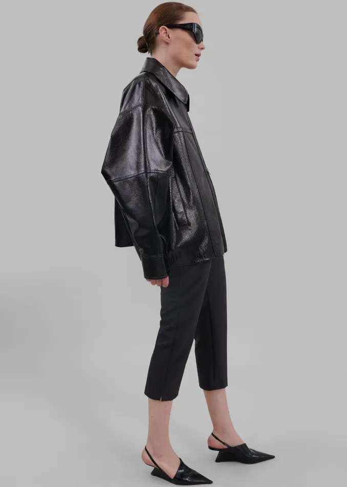Women Emersyn Capri Pants 8211 Black The Frankie Shop Bottoms