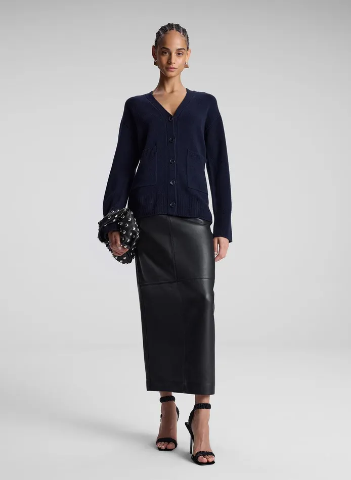 Women Emory Cashmere Cardigan Navy ALC Sweaters