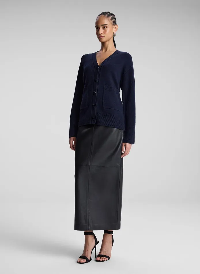 Women Emory Cashmere Cardigan Navy ALC Sweaters