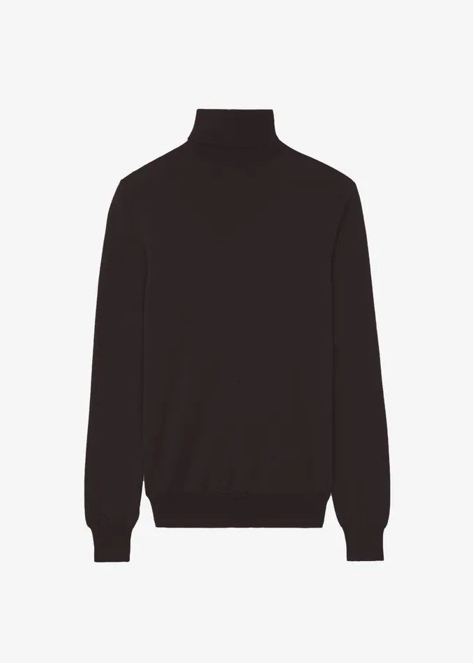 Women Eve Thin Turtleneck Sweater 8211 Dark Brown The Frankie Shop Knitwear