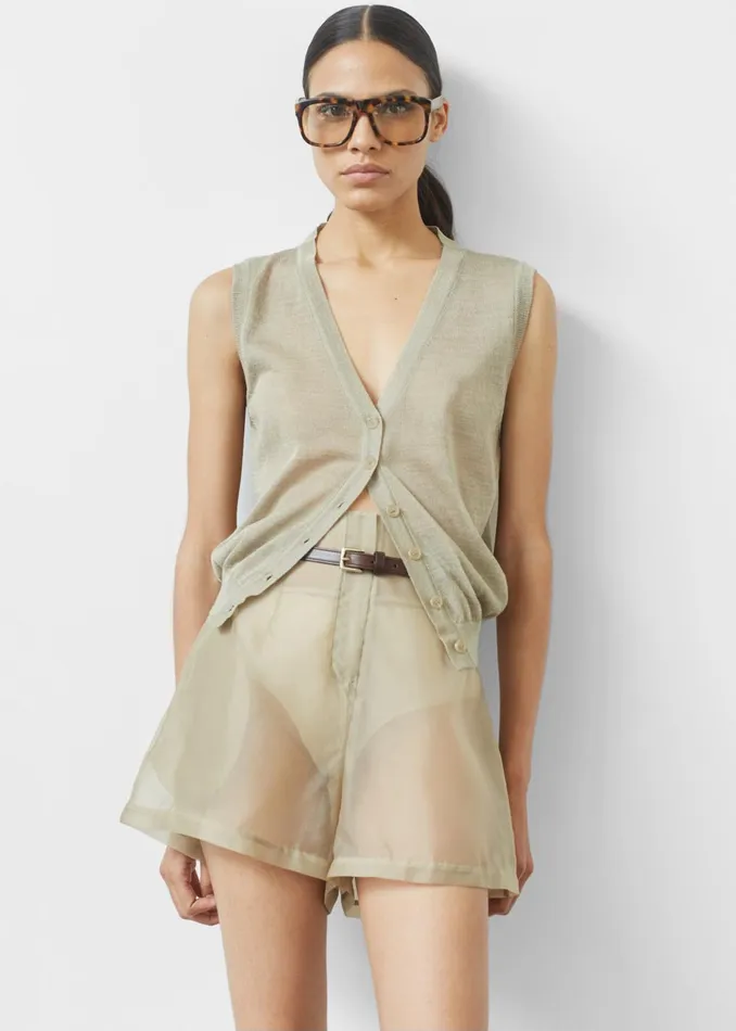 Women Fern Vest 8211 Beige The Frankie Shop Knitwear