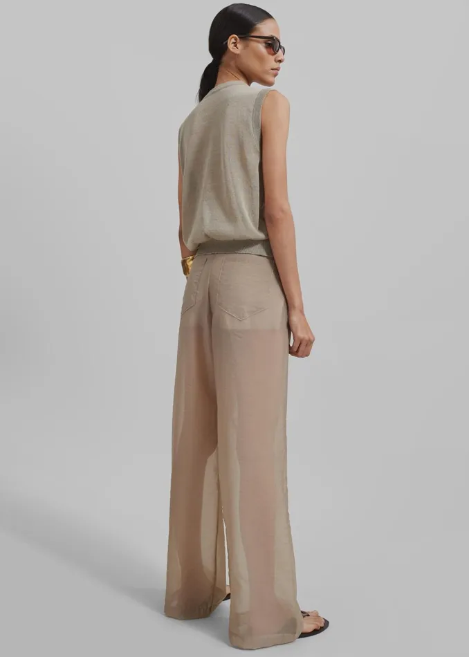 Women Fern Vest 8211 Beige The Frankie Shop Knitwear