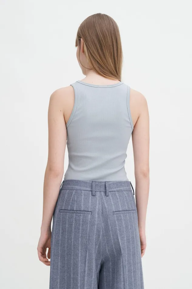 Women Fine Rib Tank Thunderstorm Filippa K Tops