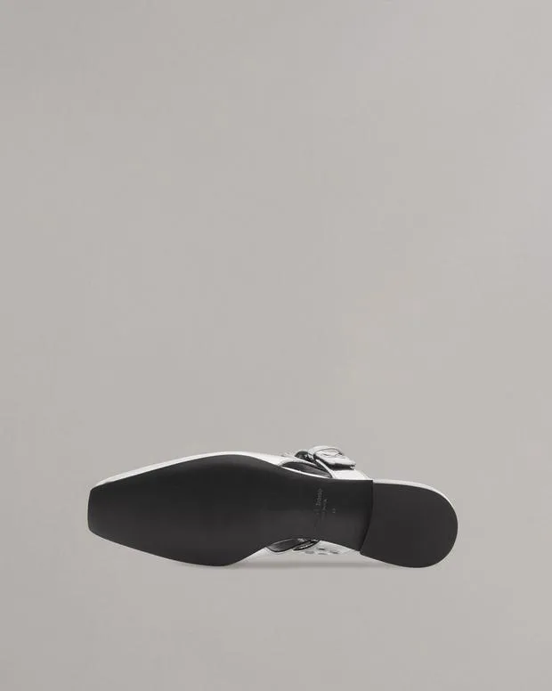 Women Flats Rag and Bone Astra Slingback Flats Silver