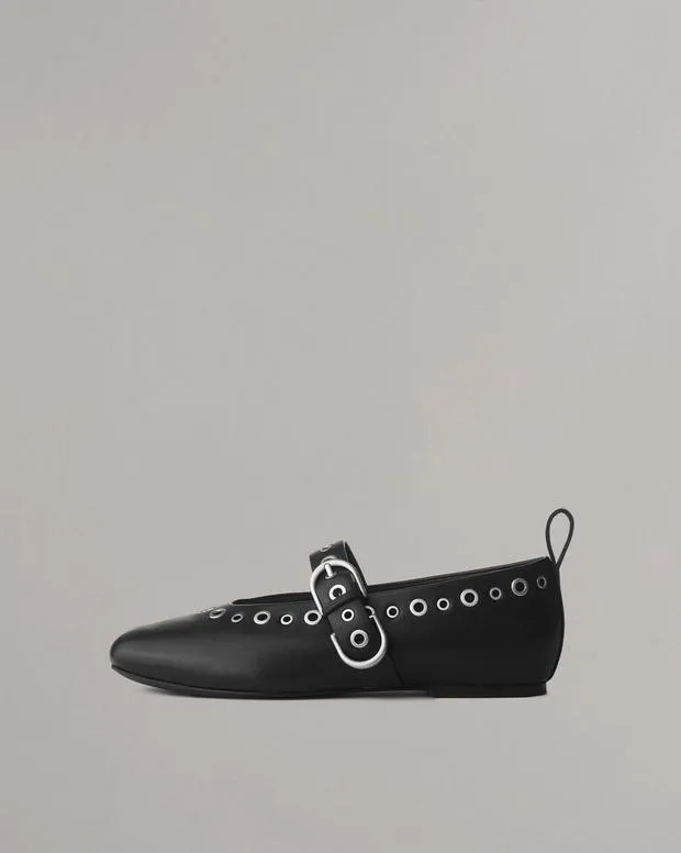 Women Flats Rag and Bone Spire Mary Jane Shoes Black