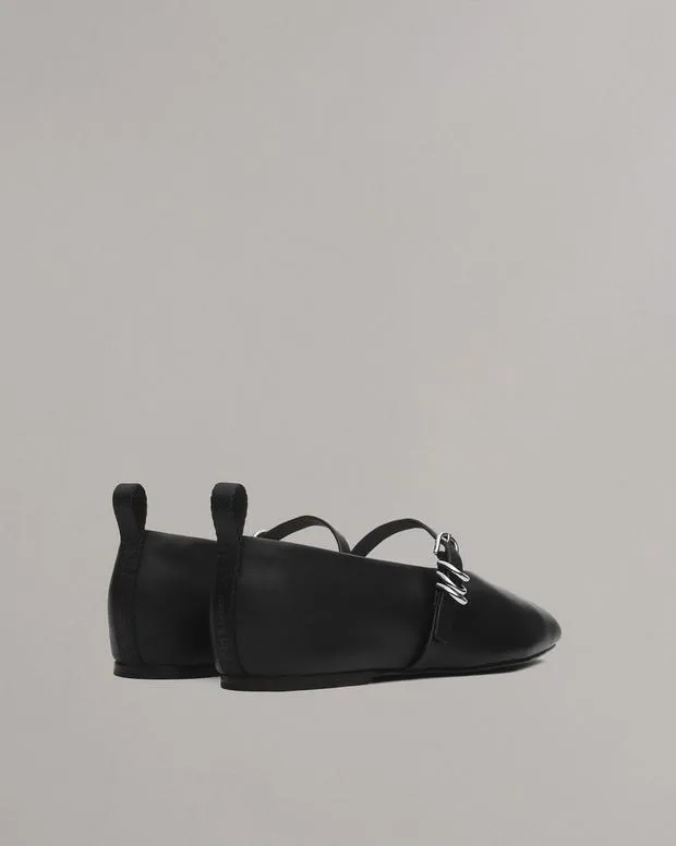 Women Flats Rag and Bone Spire Mary Jane Shoes Black
