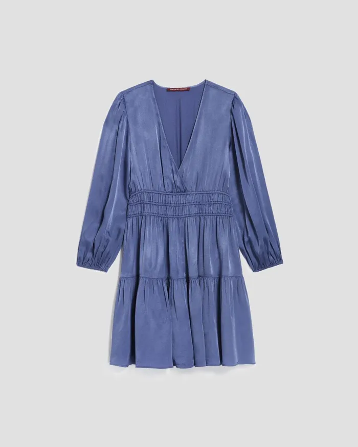 Women Floaty Mini Dress Gray Blue Comptoir Des Cotonniers Dresses and Jumpsuits