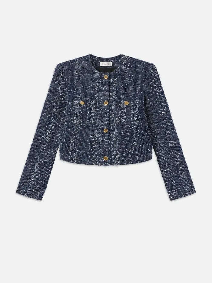 Women FRAME Denim Collections Denim Boucle Jacket