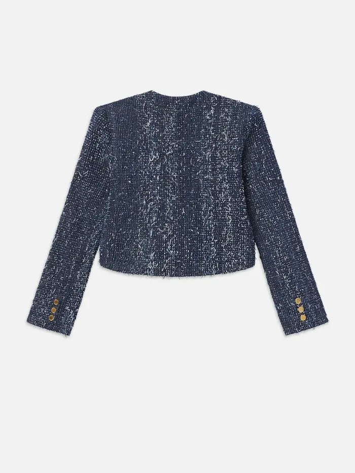 Women FRAME Denim Collections Denim Boucle Jacket Women FRAME Denim Collections Denim Boucle Jacket