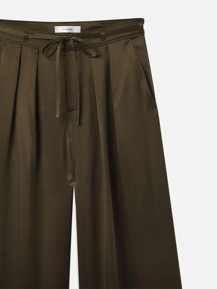 Women FRAME Pants Long Silk Trouser Women FRAME Pants Long Silk Trouser