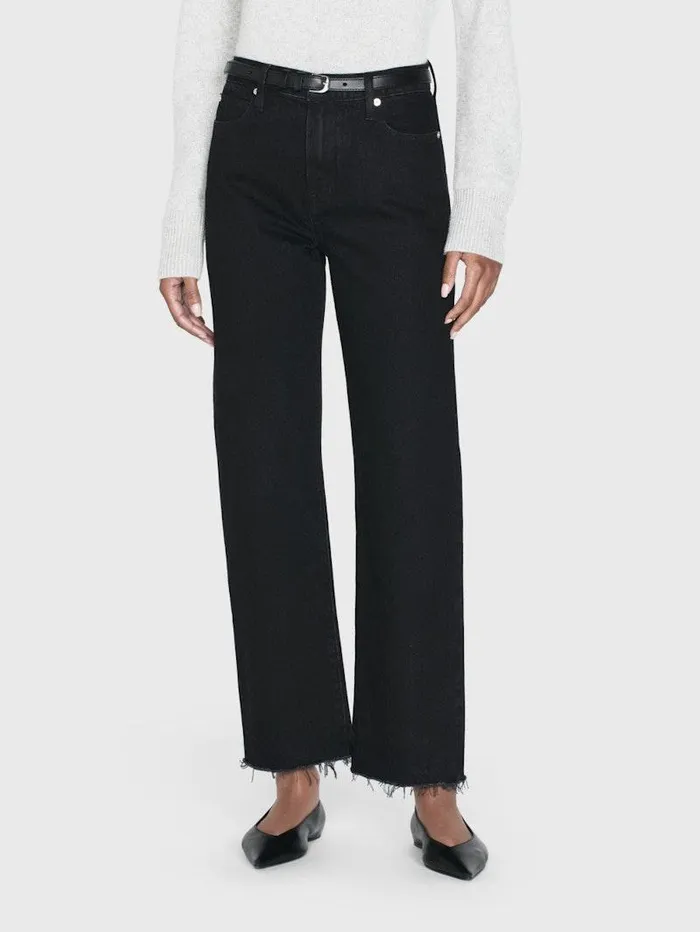 Women FRAME Straight Le Jane Crop Raw Fray
