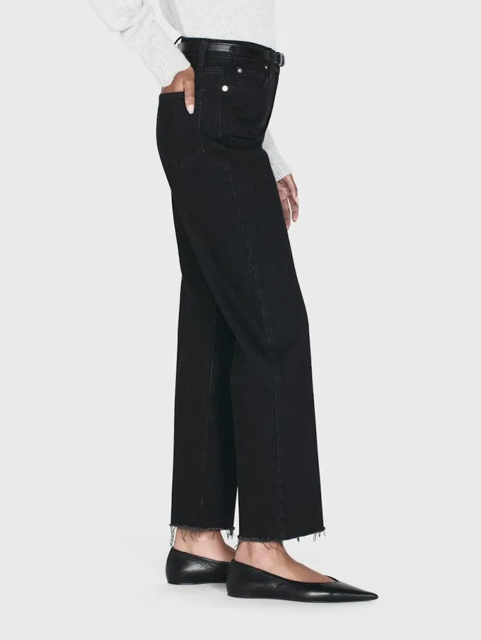 Women FRAME Straight Le Jane Crop Raw Fray