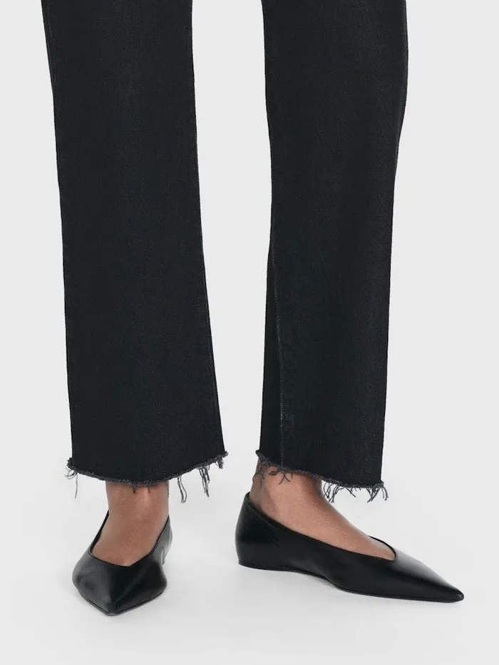 Women FRAME Straight Le Jane Crop Raw Fray