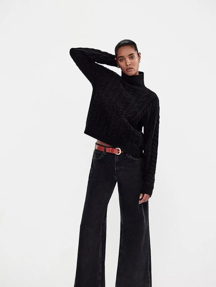 Women FRAME Sweaters Cable Knit Turtleneck Women FRAME Sweaters Cable Knit Turtleneck